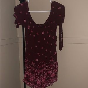 Burgundy Romper